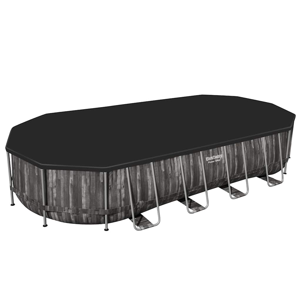 Zwembadset ovaal 7,32x3,66x1,22 m is nu te koop bij PeponiXL, paradijselijk wonen!