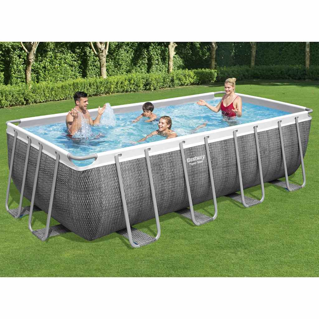 Zwembadset Power Steel rechthoekig 488x244x122 cm is nu te koop bij PeponiXL, paradijselijk wonen!