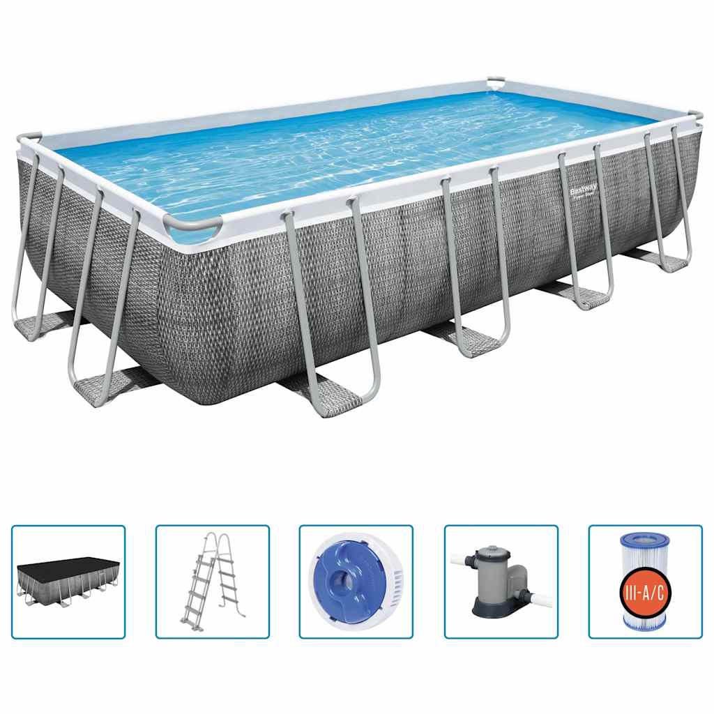 Zwembadset Power Steel rechthoekig 549x274x122 cm is nu te koop bij PeponiXL, paradijselijk wonen!