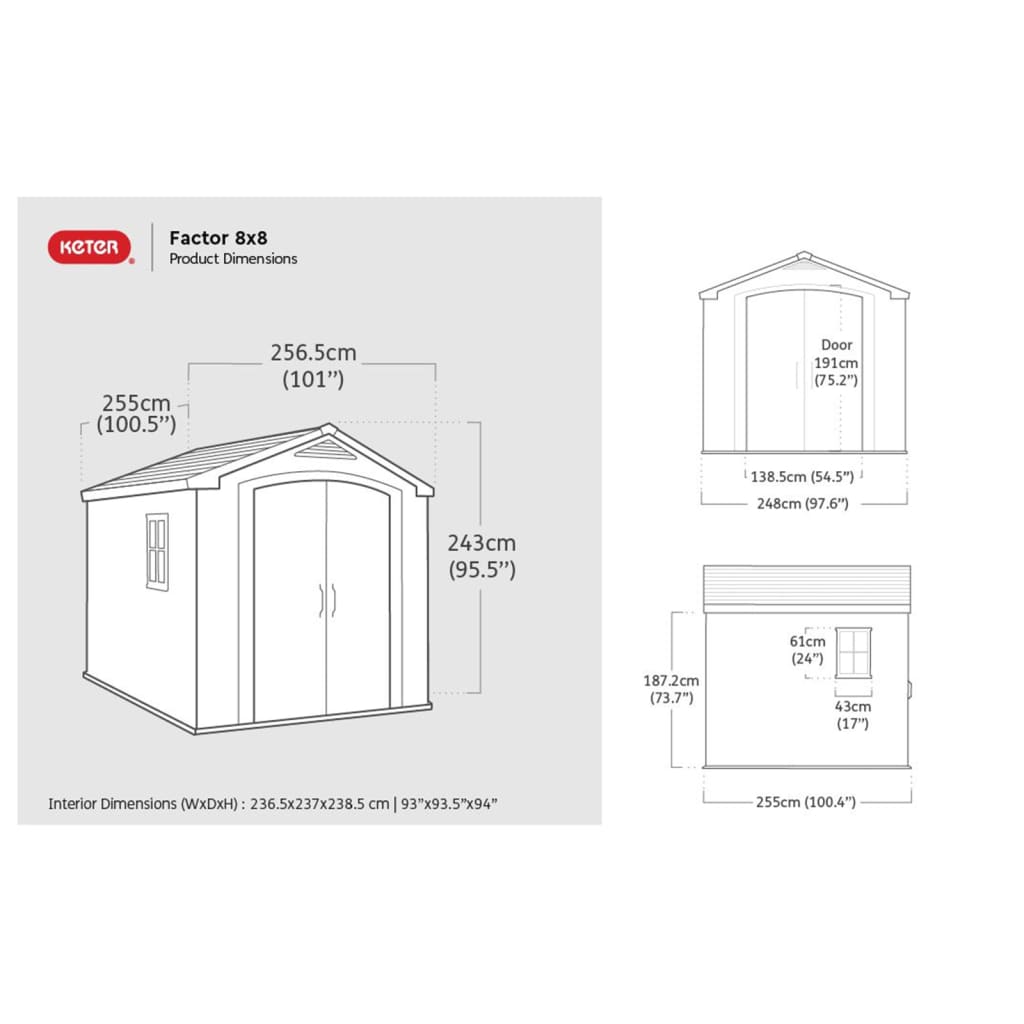 Keter Tuinschuur Factor 66 beige is nu te koop bij PeponiXL, paradijselijk wonen!