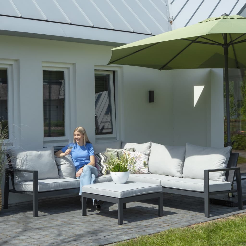 Madison Loungesethoes 255x255x70 cm grijs is nu te koop bij PeponiXL, paradijselijk wonen!