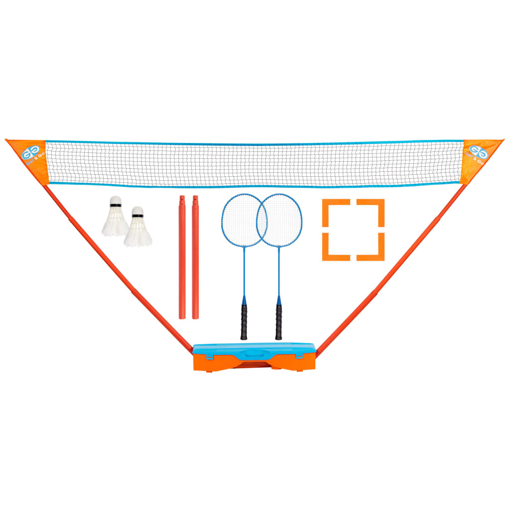 Get & Go Instant Badmintonspeelset blauw en oranje is nu te koop bij PeponiXL, paradijselijk wonen!