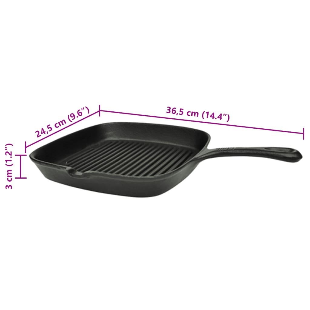 Grillpan gietijzer 24x23 cm is nu te koop bij PeponiXL, paradijselijk wonen!