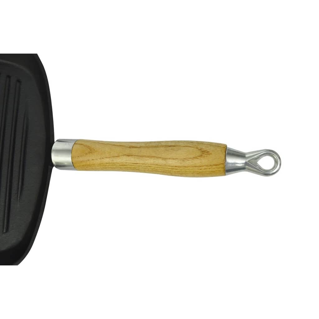 Grillpan met houten handvat gietijzer 20x20 cm is nu te koop bij PeponiXL, paradijselijk wonen!
