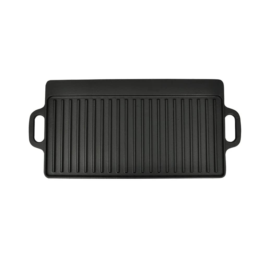 Grillplaat gietijzer dubbelzijdig 38x23 cm 2 st is nu te koop bij PeponiXL, paradijselijk wonen!