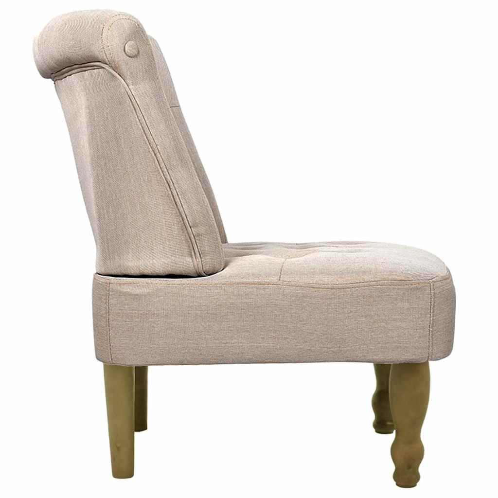 Franse stoelen 2 st stof crème is nu te koop bij PeponiXL, paradijselijk wonen!