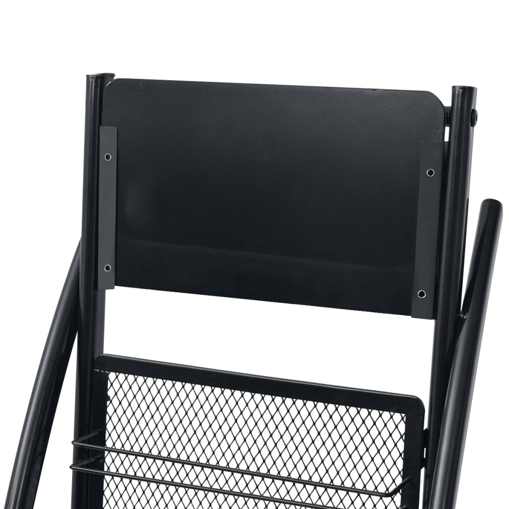 Tijdschriftenrek zwart 40x32x131 cm A4 is nu te koop bij PeponiXL, paradijselijk wonen!