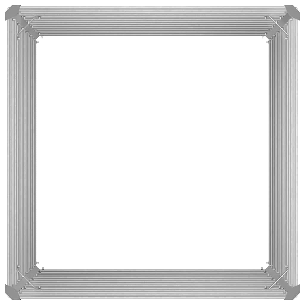 Plantenbak verhoogd 100x100x77 cm gegalvaniseerd staal grijs is nu te koop bij PeponiXL, paradijselijk wonen!