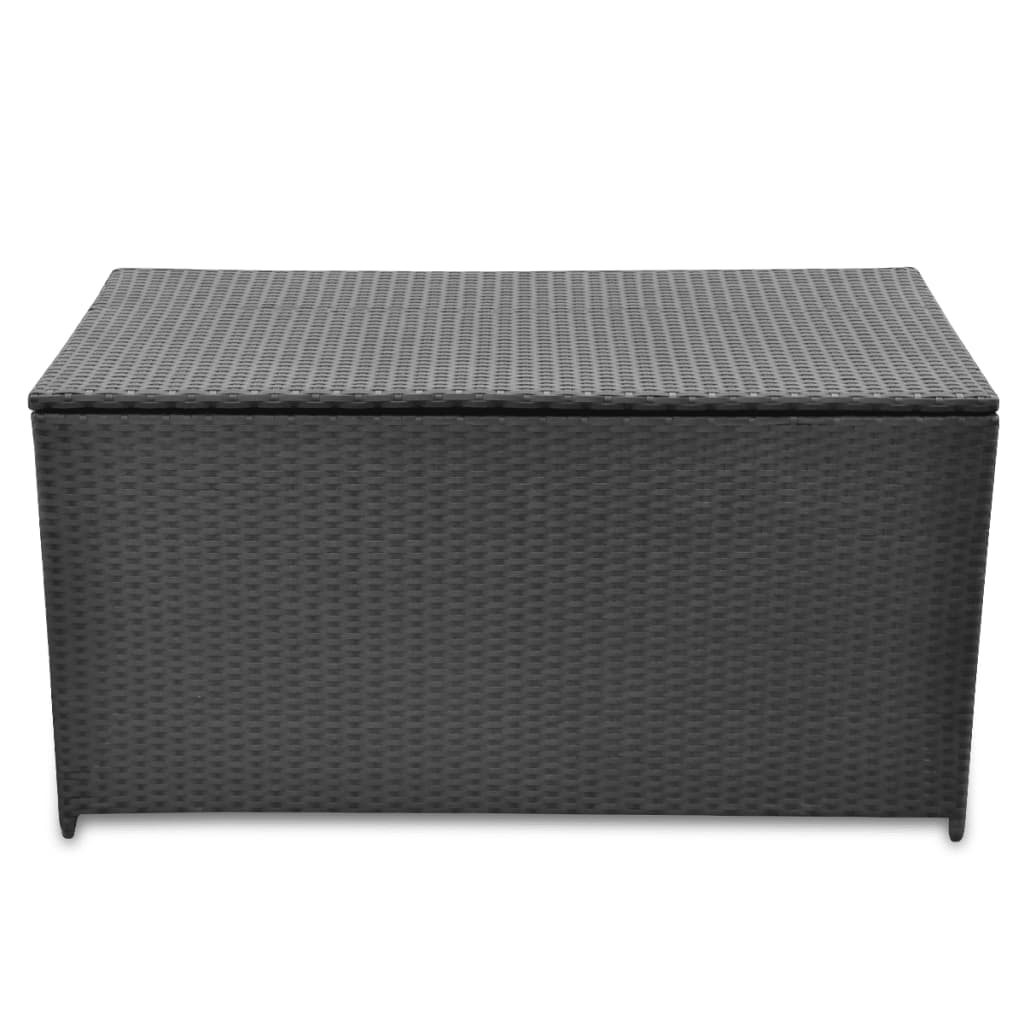 Tuinbox 120x50x60 cm poly rattan zwart is nu te koop bij PeponiXL, paradijselijk wonen!