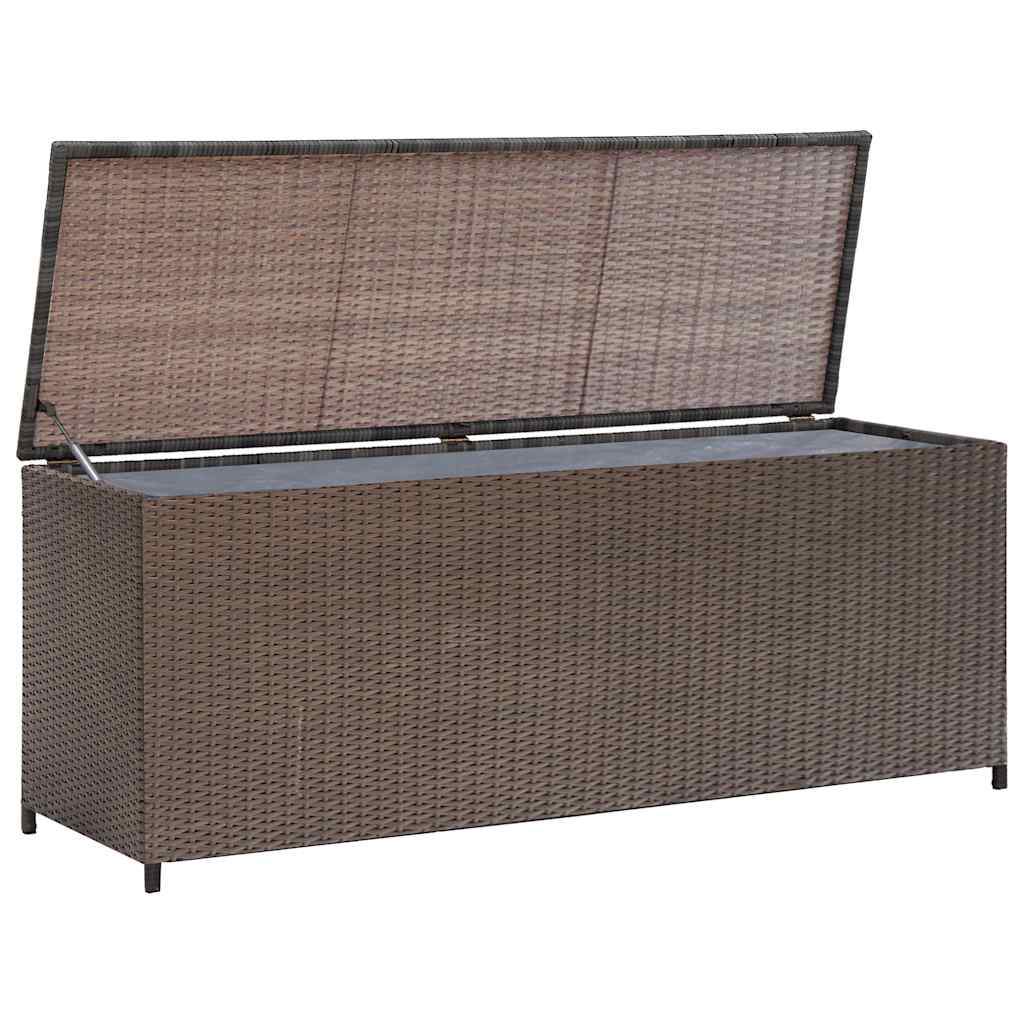 Tuinbox 120x50x60 cm poly rattan bruin is nu te koop bij PeponiXL, paradijselijk wonen!