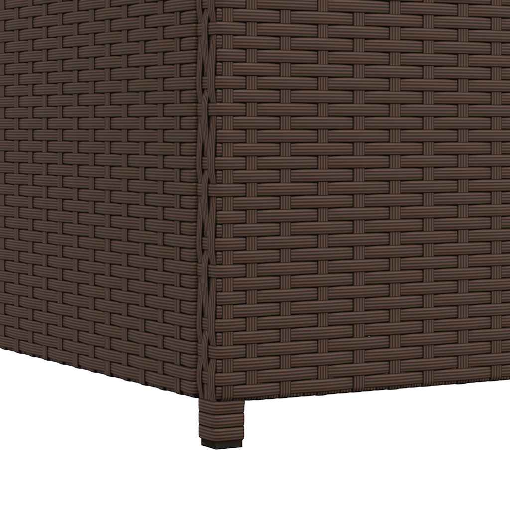 Tuinbox 120x50x60 cm poly rattan bruin is nu te koop bij PeponiXL, paradijselijk wonen!