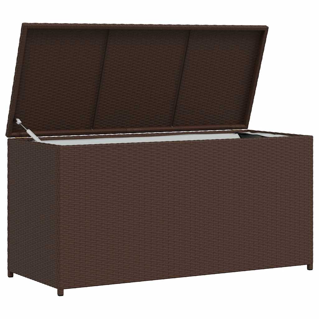Tuinbox 120x50x60 cm poly rattan bruin is nu te koop bij PeponiXL, paradijselijk wonen!