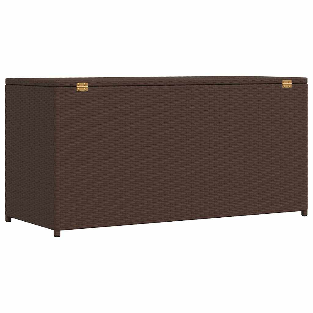 Tuinbox 120x50x60 cm poly rattan bruin is nu te koop bij PeponiXL, paradijselijk wonen!