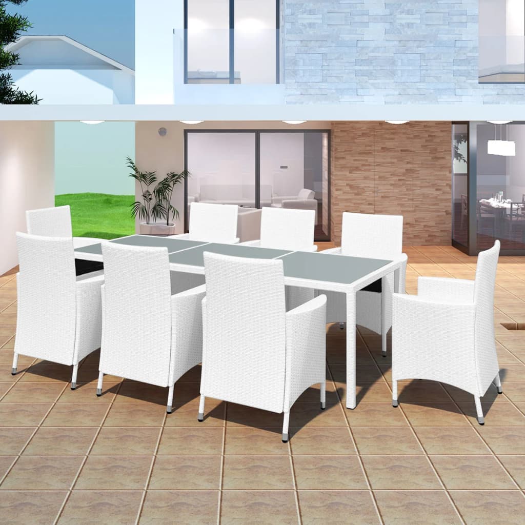 9-delige Tuinset poly rattan crèmewit is nu te koop bij PeponiXL, paradijselijk wonen!