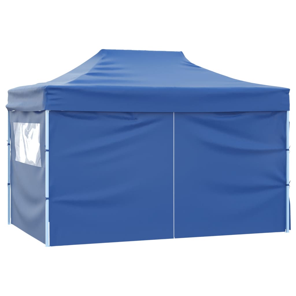 Vouwtent pop-up met 4 zijwanden 3x4,5 m blauw is nu te koop bij PeponiXL, paradijselijk wonen!
