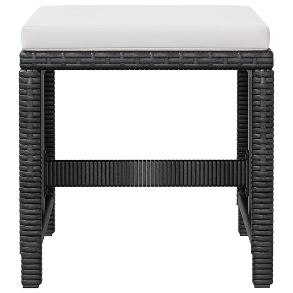 5-delige Tuinset poly rattan en acaciahout zwart is nu te koop bij PeponiXL, paradijselijk wonen!