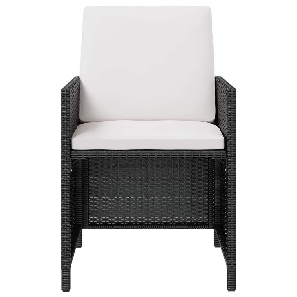 11-delige Tuinset poly rattan en acaciahout zwart is nu te koop bij PeponiXL, paradijselijk wonen!