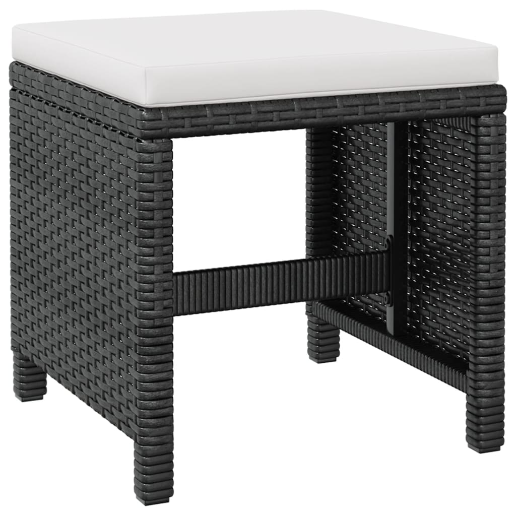 13-delige Tuinset poly rattan en acaciahout zwart is nu te koop bij PeponiXL, paradijselijk wonen!