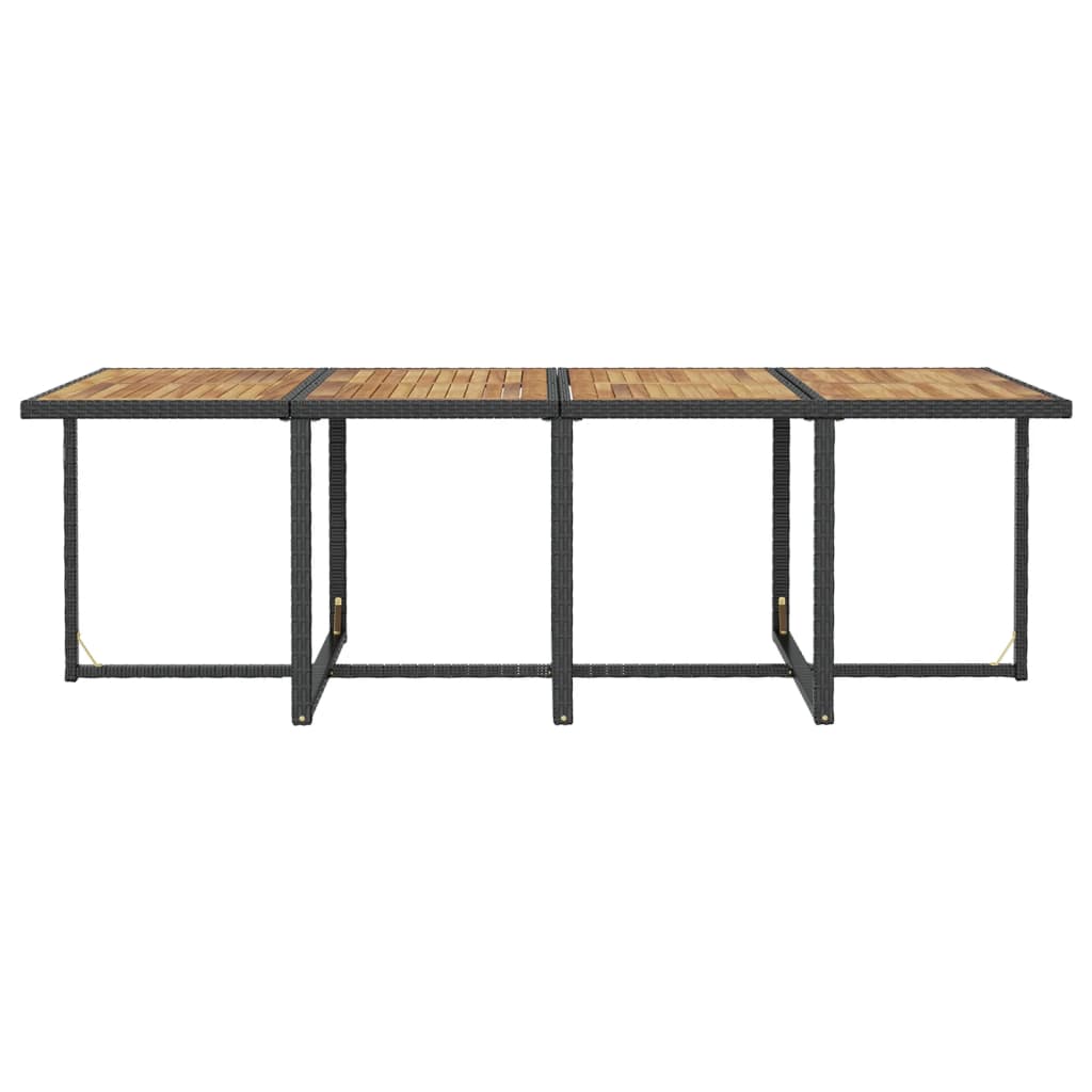 13-delige Tuinset poly rattan en acaciahout zwart is nu te koop bij PeponiXL, paradijselijk wonen!