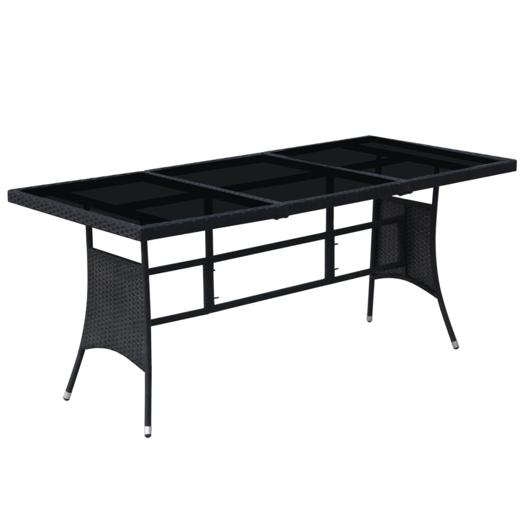 9-delige Tuinset met kussens poly rattan zwart is nu te koop bij PeponiXL, paradijselijk wonen!