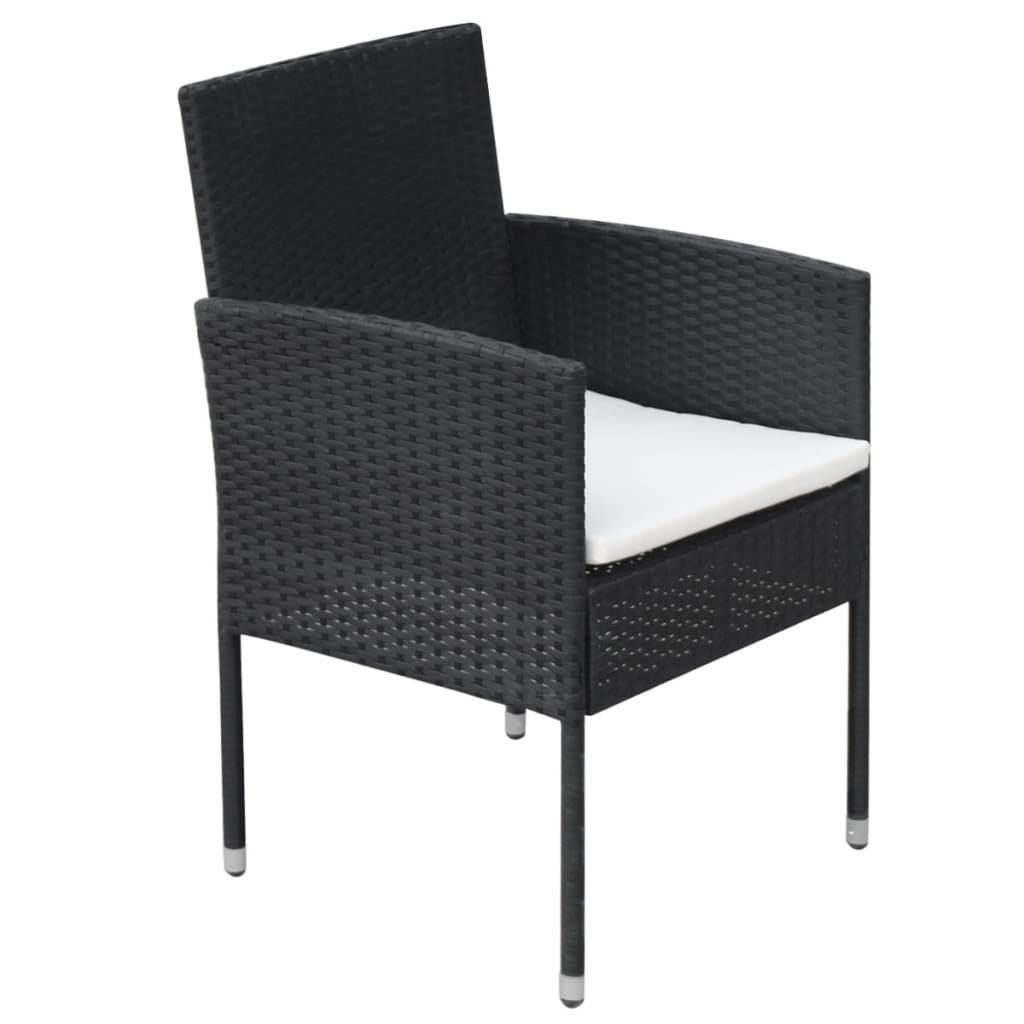 9-delige Tuinset met kussens poly rattan zwart is nu te koop bij PeponiXL, paradijselijk wonen!