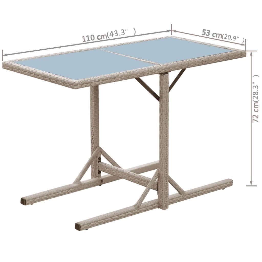 3-delige Bistroset met kussens poly rattan beige is nu te koop bij PeponiXL, paradijselijk wonen!