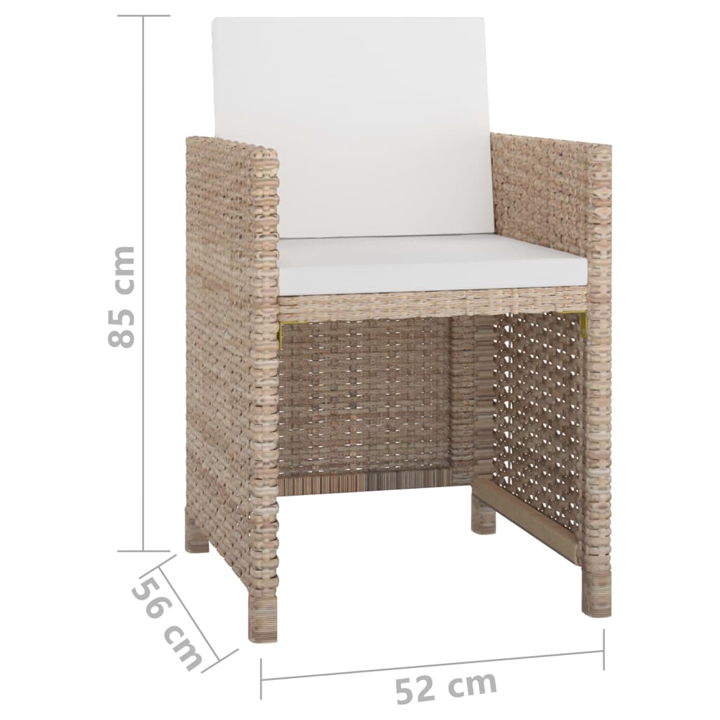 13-delige Tuinset met kussens poly rattan beige is nu te koop bij PeponiXL, paradijselijk wonen!