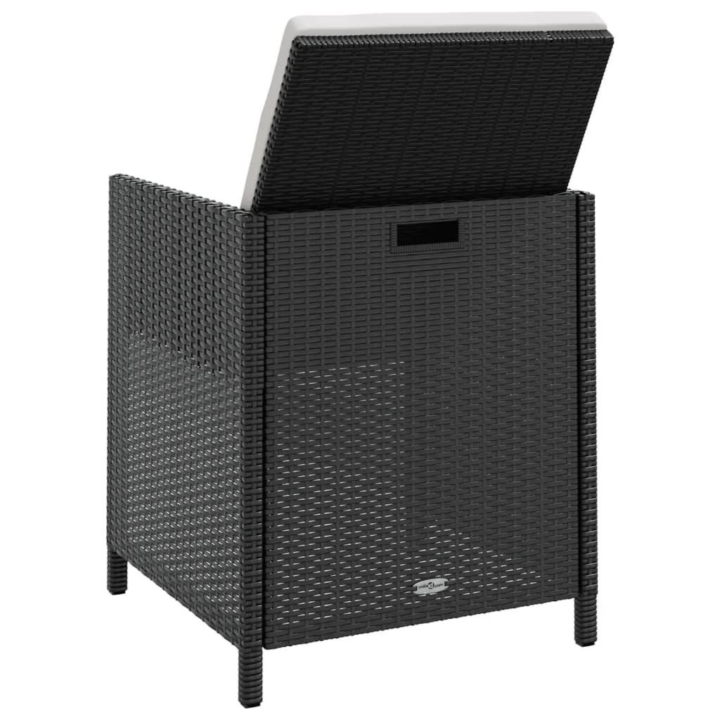 13-delige Tuinset met kussens poly rattan zwart is nu te koop bij PeponiXL, paradijselijk wonen!