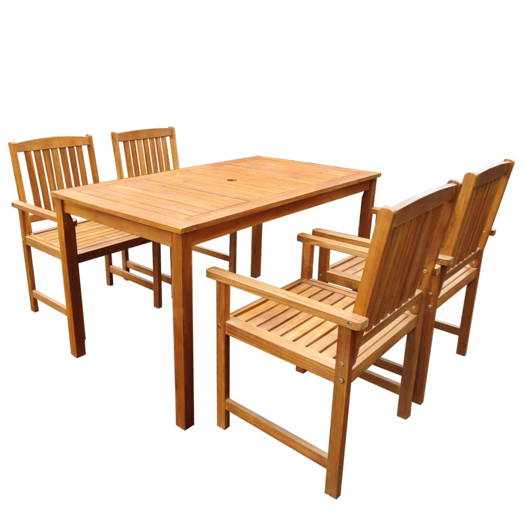 5-delige Tuinset massief acaciahout is nu te koop bij PeponiXL, paradijselijk wonen!