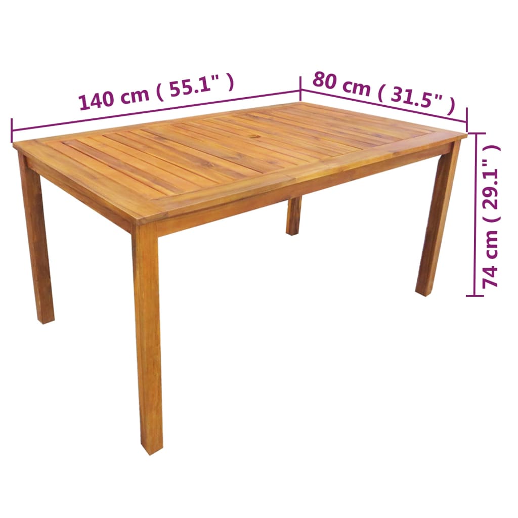 5-delige Tuinset massief acaciahout is nu te koop bij PeponiXL, paradijselijk wonen!