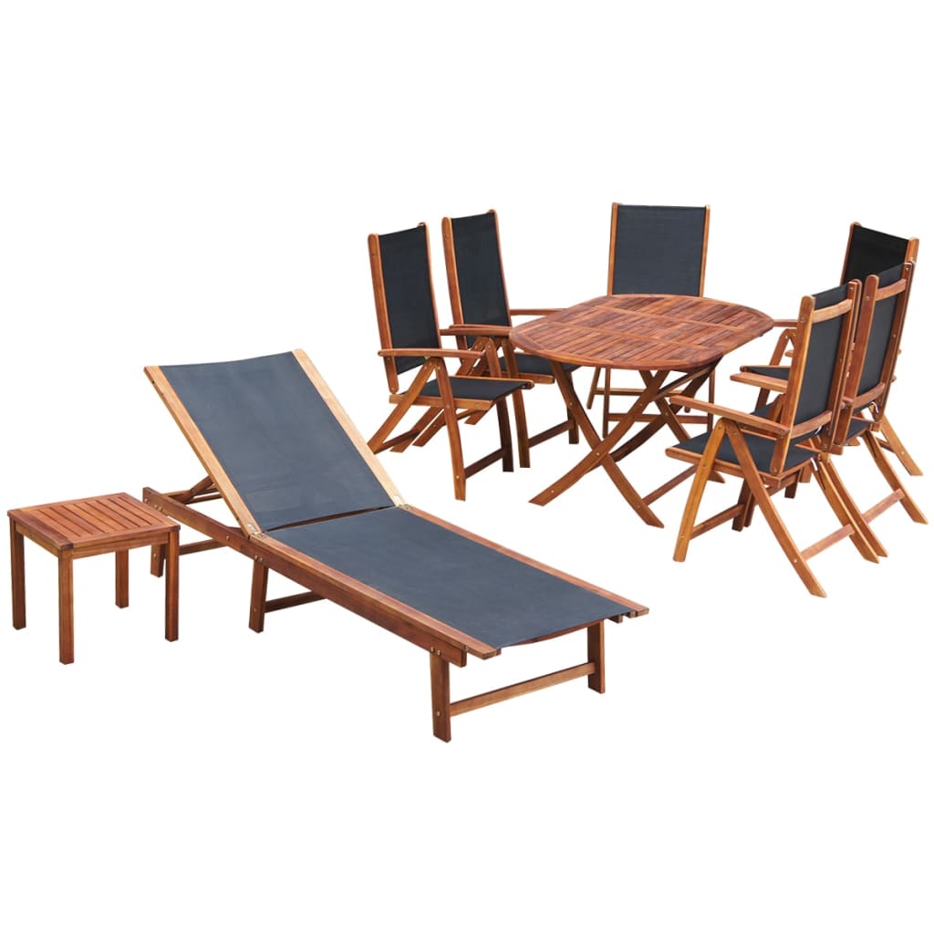 9-delige Tuinset met kussens massief acaciahout is nu te koop bij PeponiXL, paradijselijk wonen!
