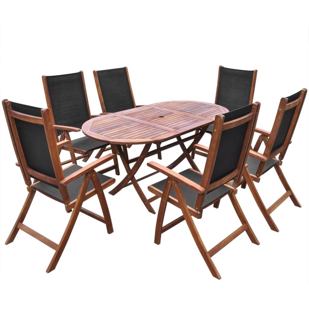 9-delige Tuinset met kussens massief acaciahout is nu te koop bij PeponiXL, paradijselijk wonen!