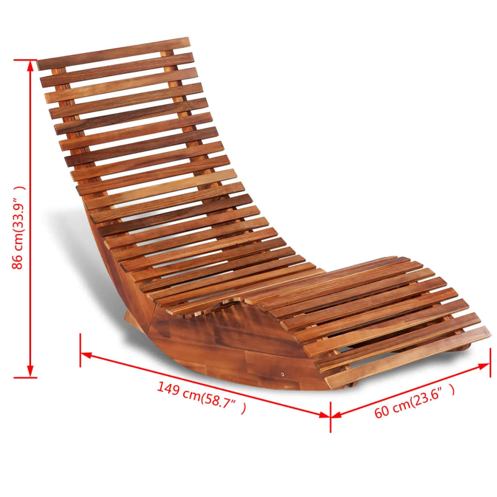 Ligbed schommelend acaciahout is nu te koop bij PeponiXL, paradijselijk wonen!