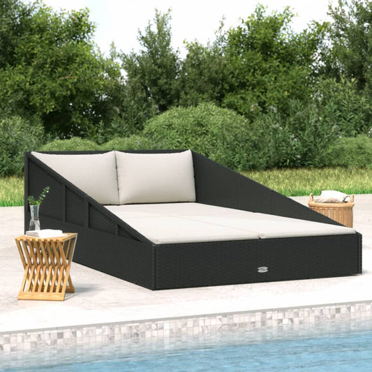 Tuinbed 110x200 cm poly rattan grijs is nu te koop bij PeponiXL, paradijselijk wonen!