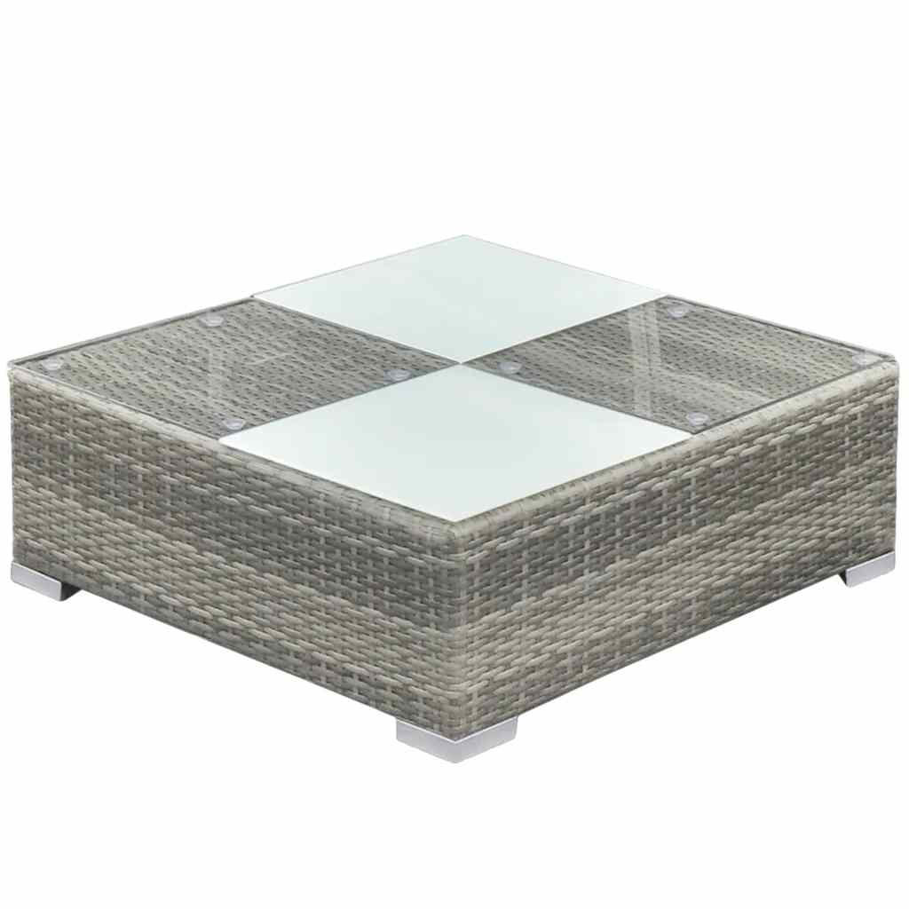 8-delige Loungeset met kussens poly rattan grijs is nu te koop bij PeponiXL, paradijselijk wonen!