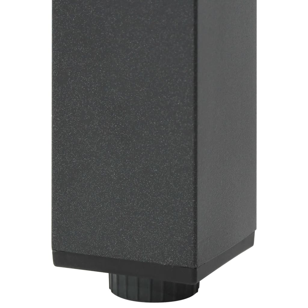 Tuintafel 80x80x74 cm aluminium en glas zwart is nu te koop bij PeponiXL, paradijselijk wonen!