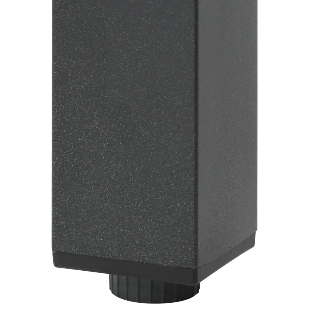 Tuintafel 150x90x74 cm aluminium en glas zwart is nu te koop bij PeponiXL, paradijselijk wonen!