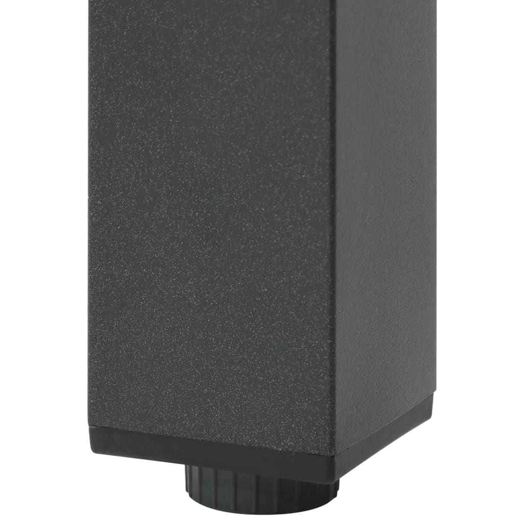 Tuintafel 190x90x74 cm aluminium en glas zwart is nu te koop bij PeponiXL, paradijselijk wonen!