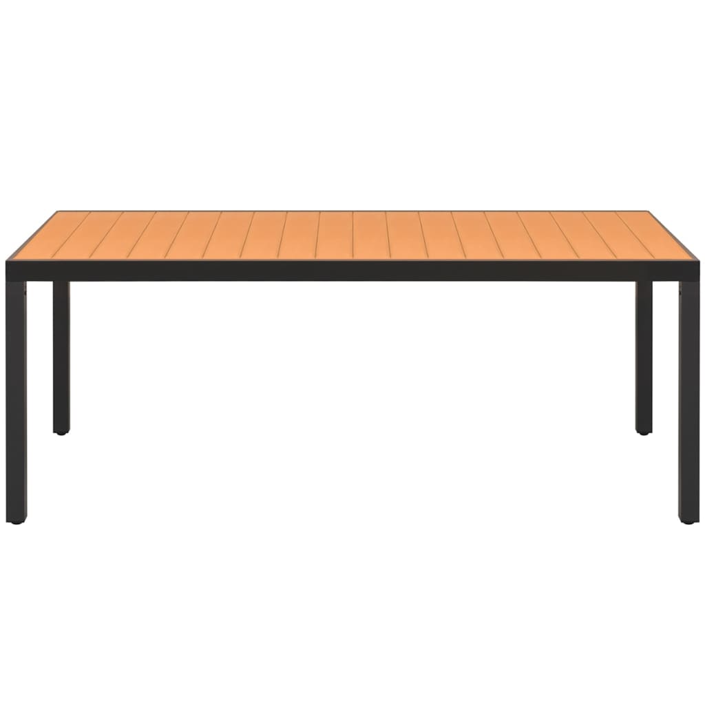 Tuintafel 185x90x74 cm aluminium en HKC bruin is nu te koop bij PeponiXL, paradijselijk wonen!