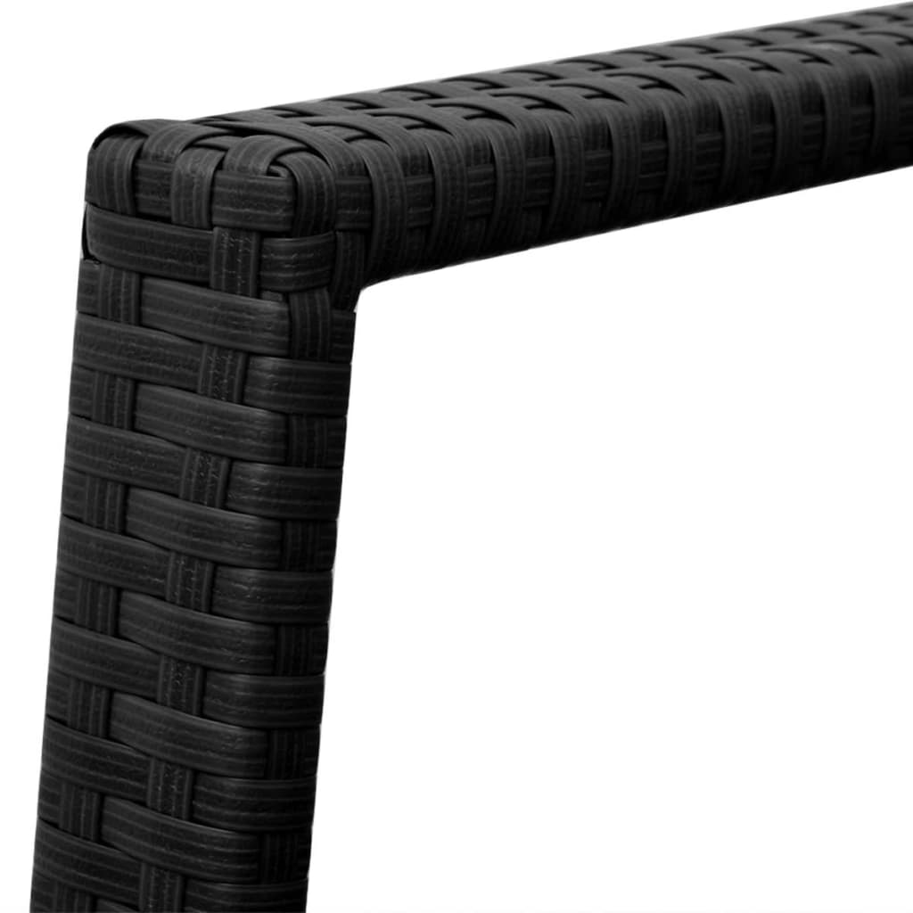 3-delige Bistroset poly rattan zwart is nu te koop bij PeponiXL, paradijselijk wonen!