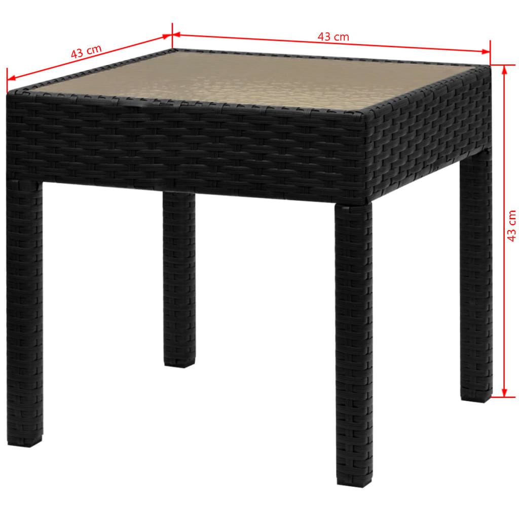 3-delige Bistroset poly rattan zwart is nu te koop bij PeponiXL, paradijselijk wonen!