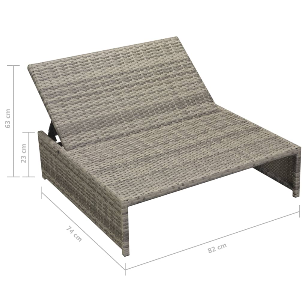 5-delige Loungeset met kussens poly rattan grijs is nu te koop bij PeponiXL, paradijselijk wonen!