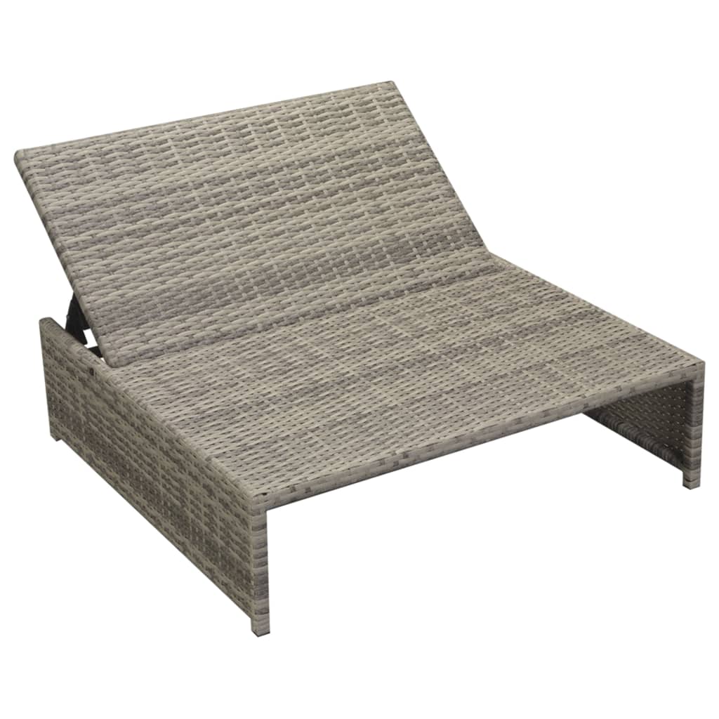 5-delige Loungeset met kussens poly rattan grijs is nu te koop bij PeponiXL, paradijselijk wonen!