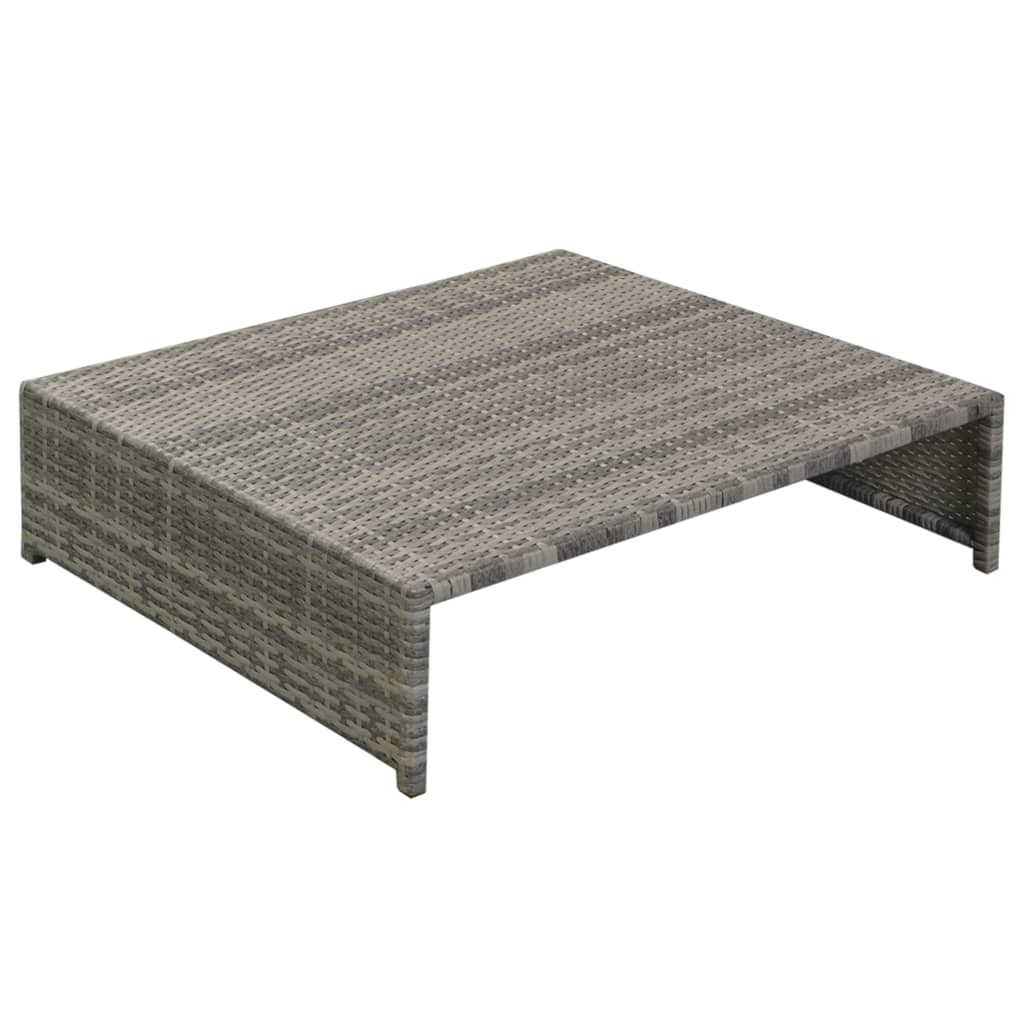 5-delige Loungeset met kussens poly rattan grijs is nu te koop bij PeponiXL, paradijselijk wonen!