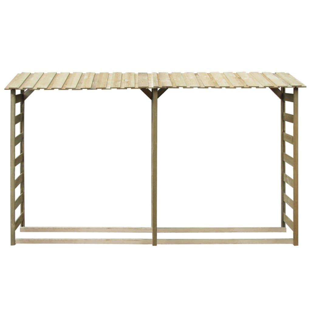 Haardhoutopslag dubbel 300x44x176 cm geïmpregneerd grenenhout is nu te koop bij PeponiXL, paradijselijk wonen!