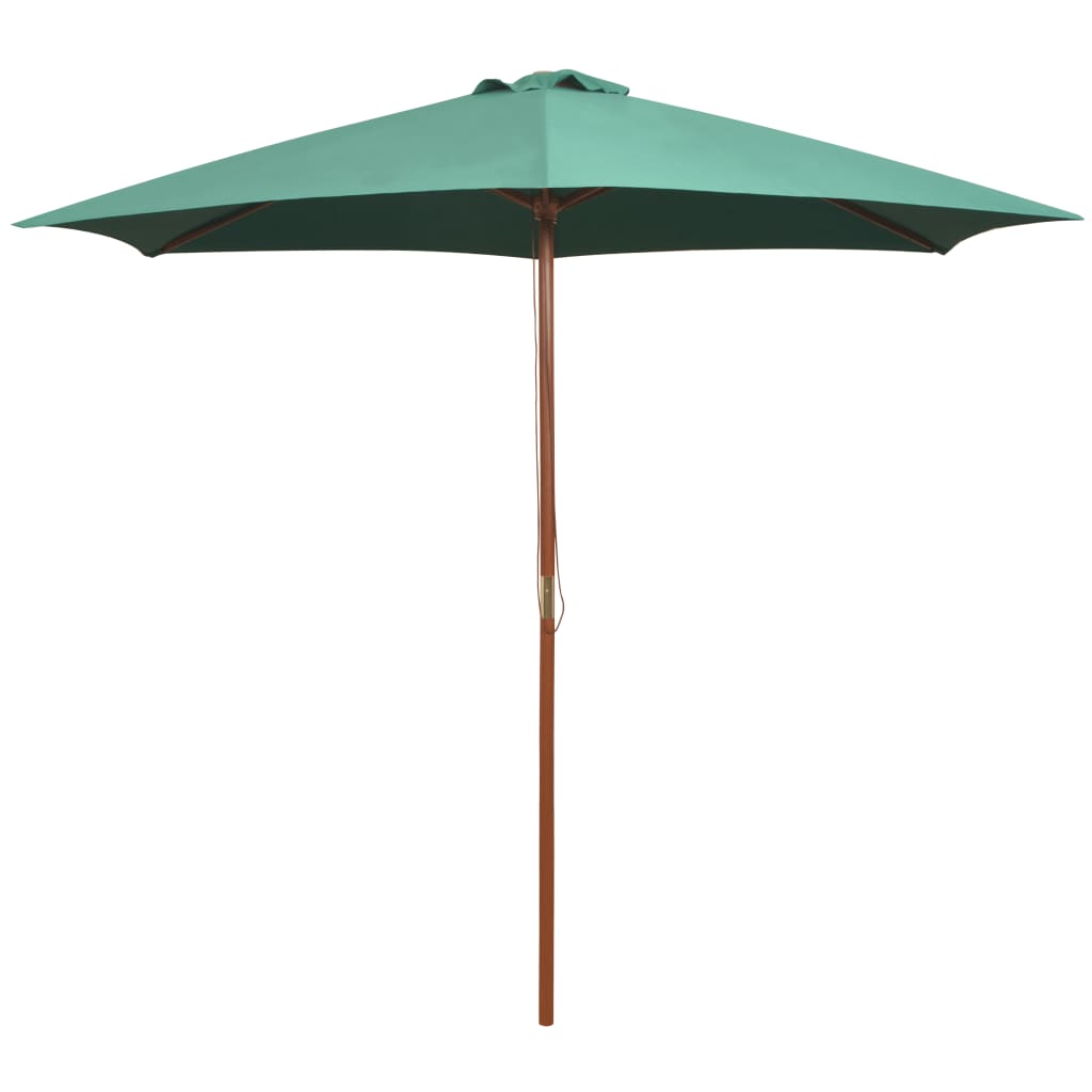 Parasol 270x270 cm houten paal groen is nu te koop bij PeponiXL, paradijselijk wonen!