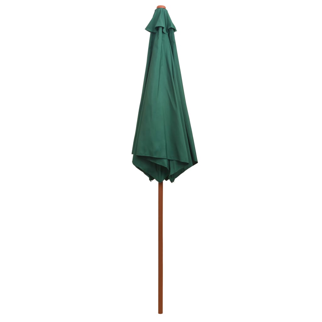 Parasol 270x270 cm houten paal groen is nu te koop bij PeponiXL, paradijselijk wonen!