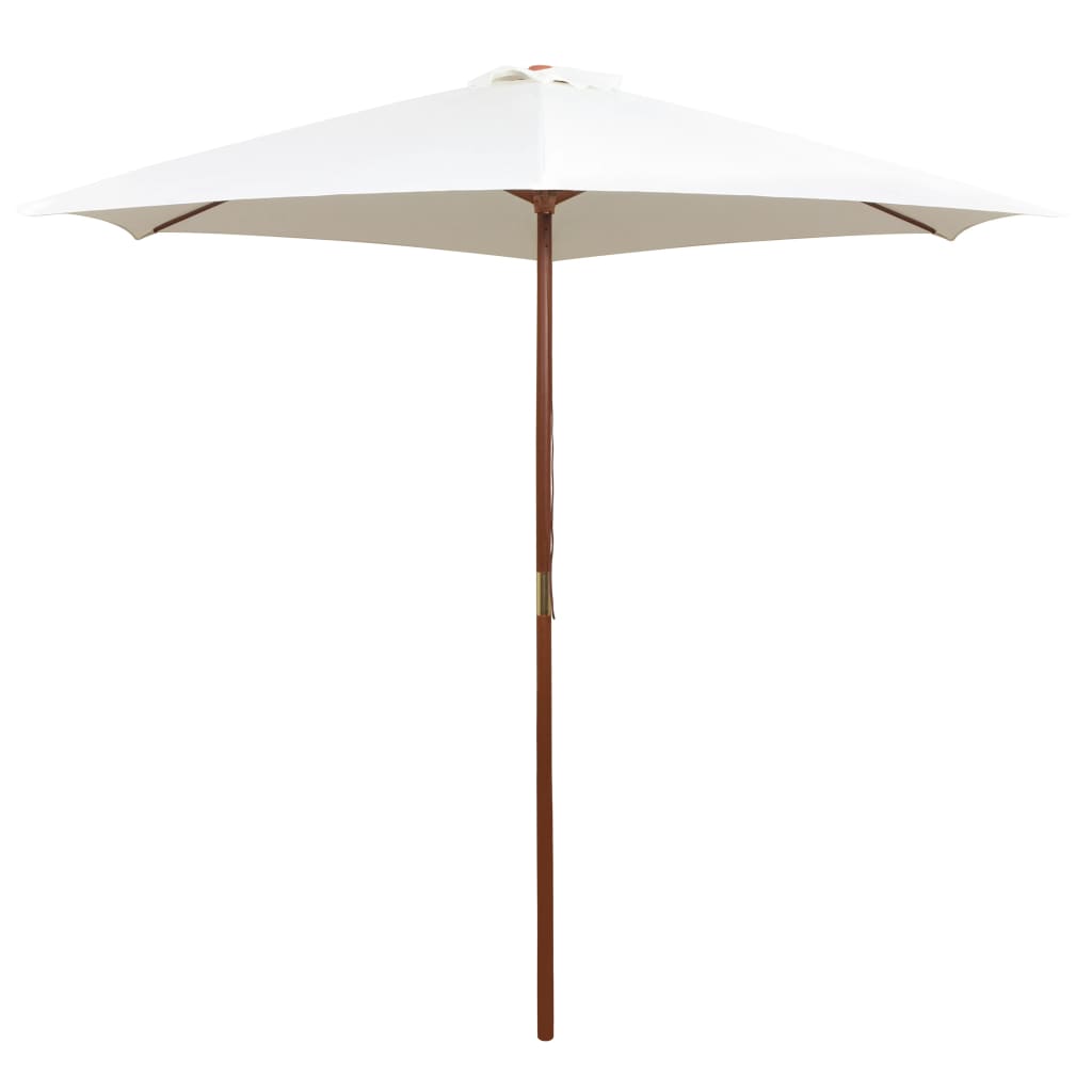Parasol 270x270 cm houten paal crèmewit is nu te koop bij PeponiXL, paradijselijk wonen!