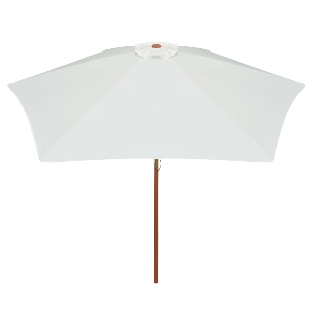 Parasol 270x270 cm houten paal crèmewit is nu te koop bij PeponiXL, paradijselijk wonen!