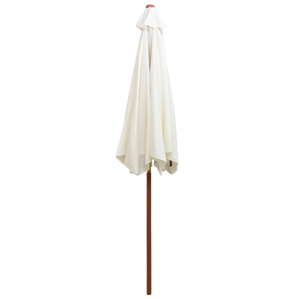 Parasol 270x270 cm houten paal crèmewit is nu te koop bij PeponiXL, paradijselijk wonen!